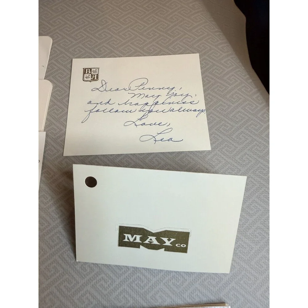 Vintage 1965 LA Dept Store Gift Enclosures Note Cards Lot Saks Bullock's MCM